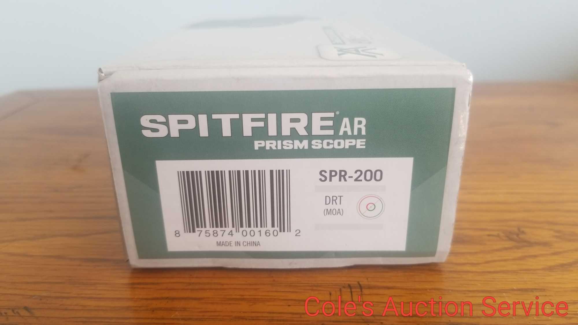 Spitfire AR prism scope in box. Model spr-200. Specifically designed for the AR platform. Features a