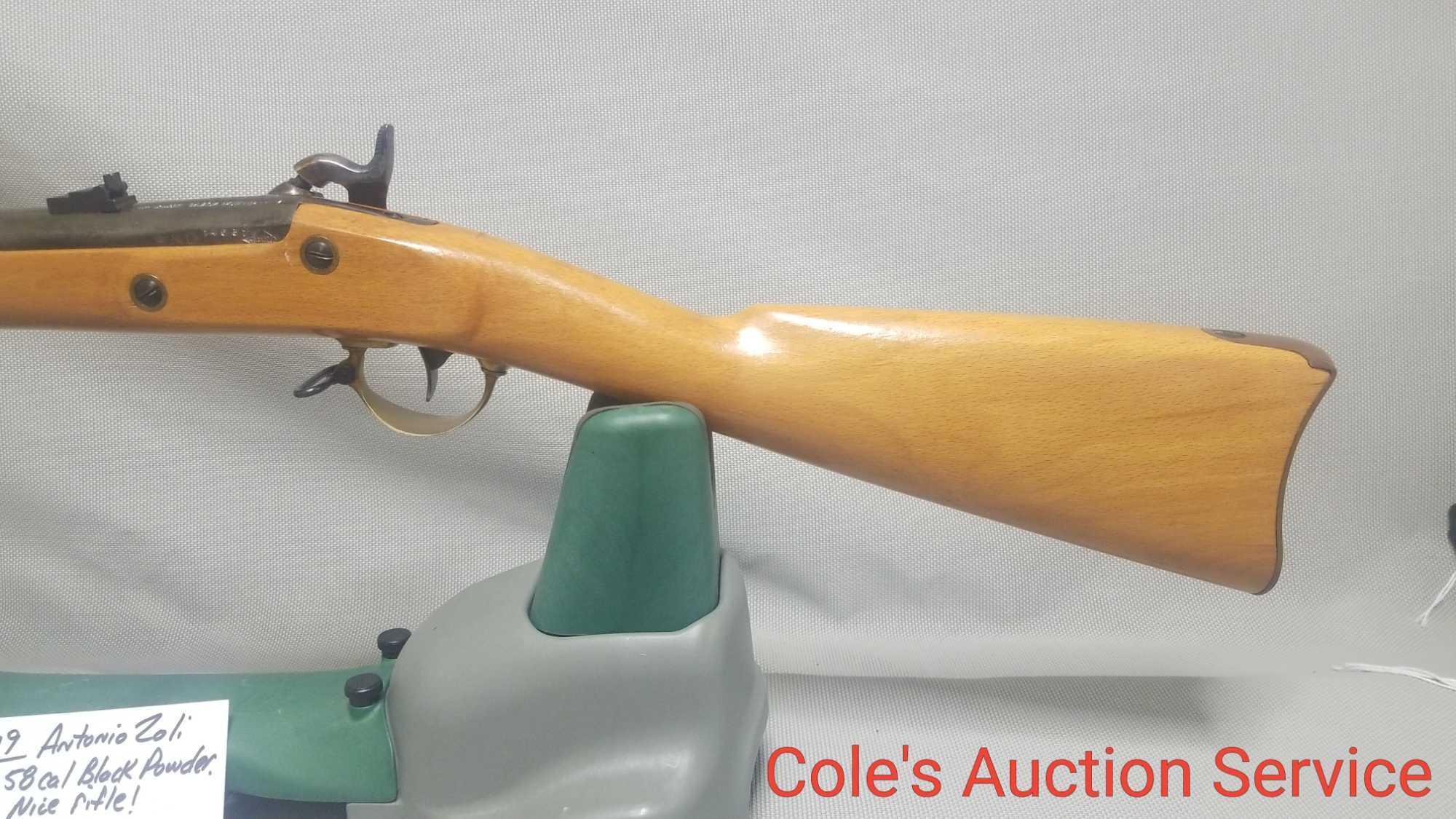 High quality Antonio Zoli 58 caliber black powder rifle. See photos for details.