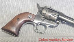 Ruger single six 22 caliber revolver in Nice condition. Serial number 194646. Overall length of 10.5