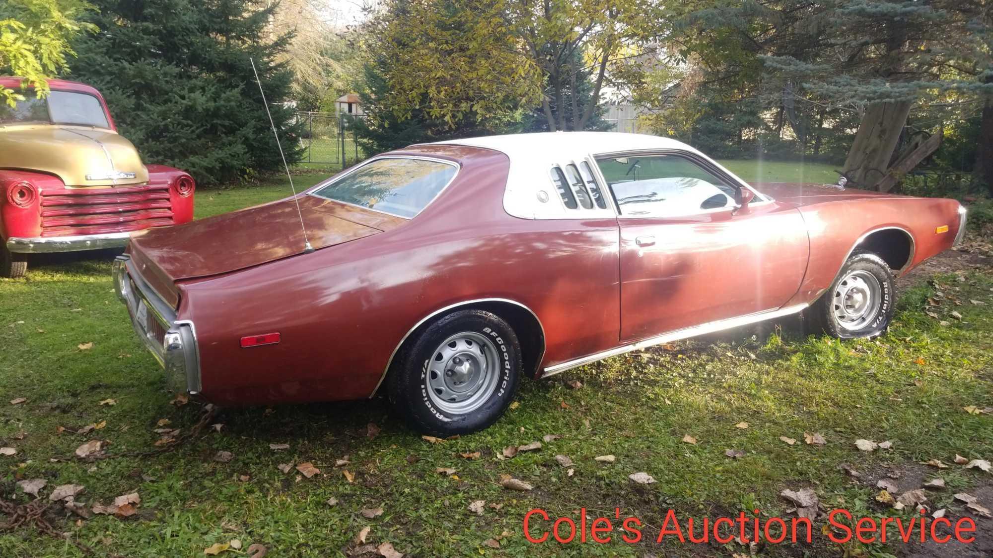 1974 Dodge charger SE edition featuring air conditioning, bucket seats and slap stick shifter. 360