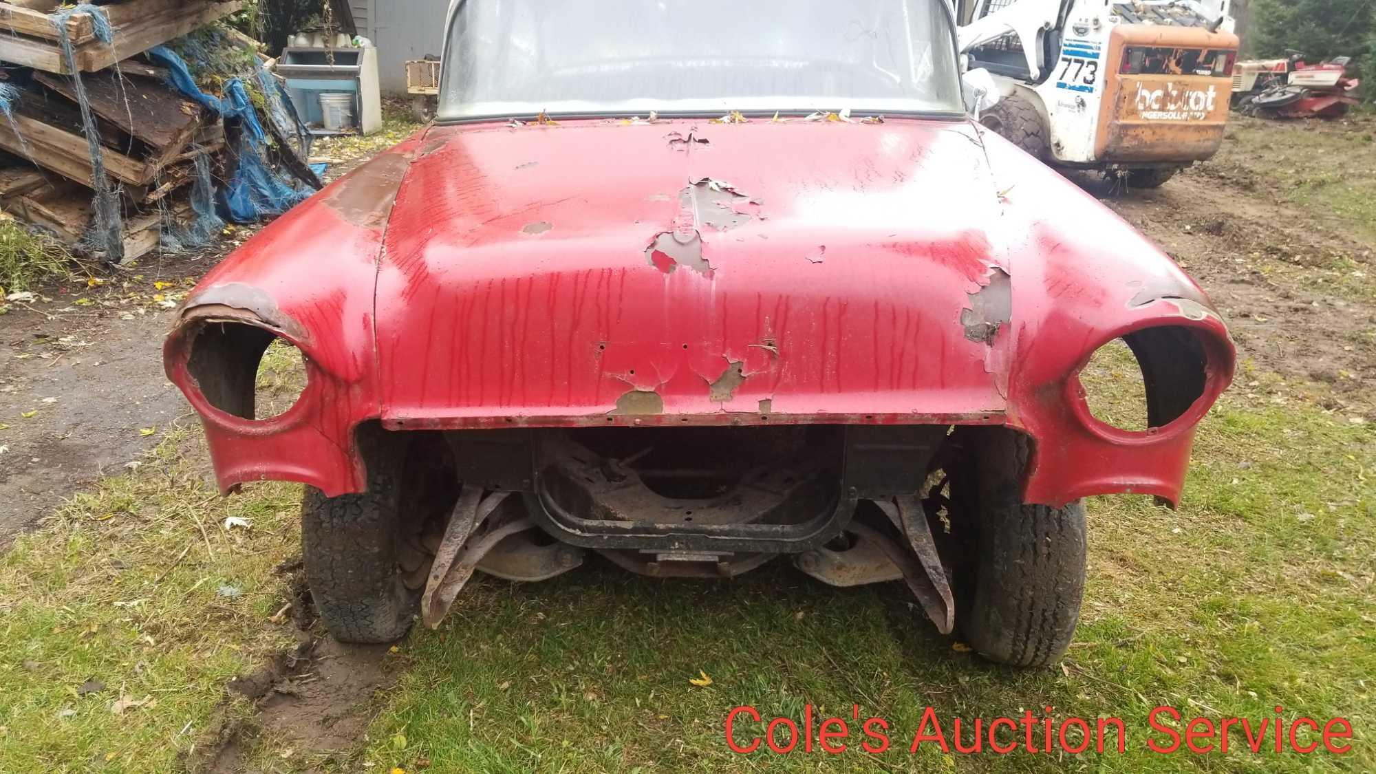 1955 Chevrolet Belair 2 door post rolling chassis. Looks to be a good solid project car.