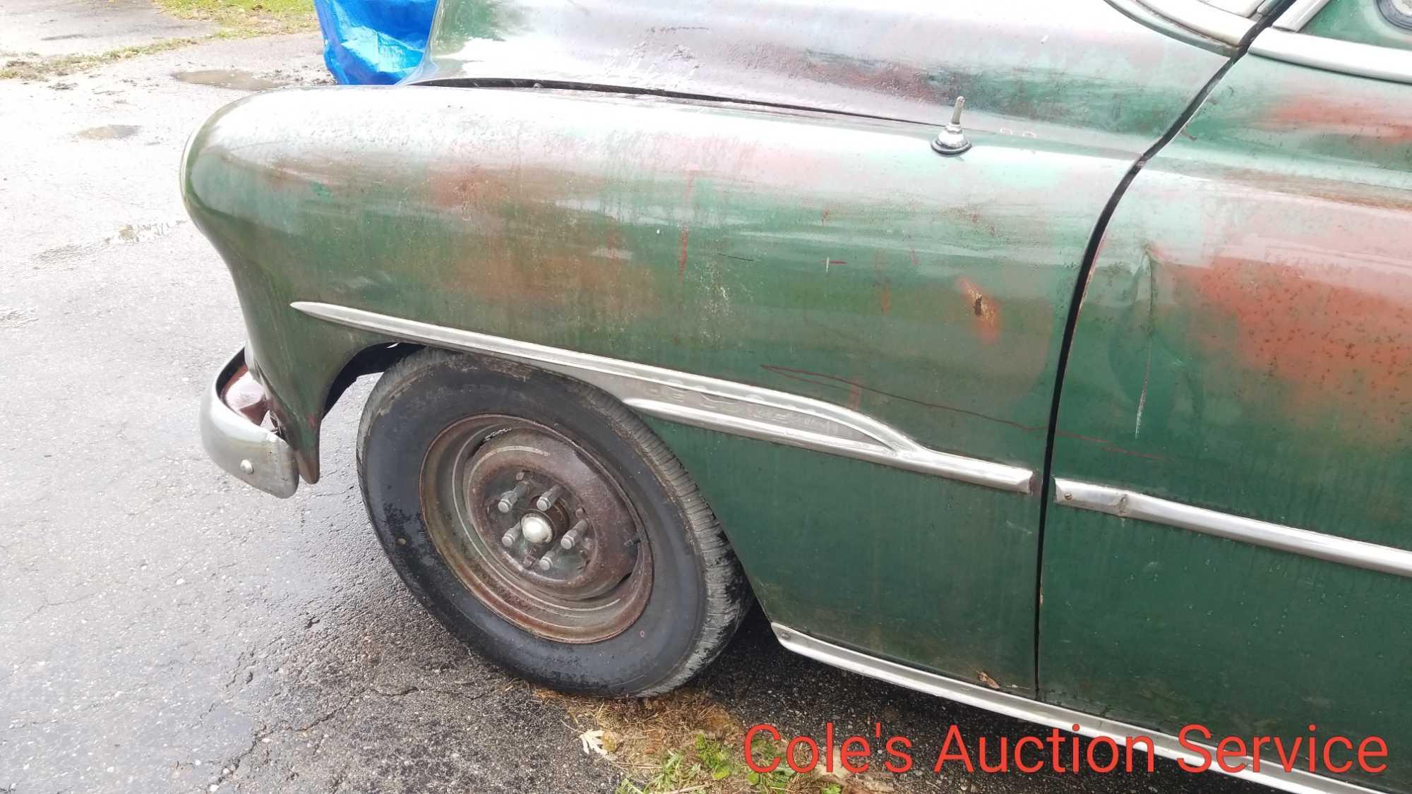 1951 Chevrolet 2 door rat rod. Features 327 Chevrolet small-block, 350 turbo transmission, B&m