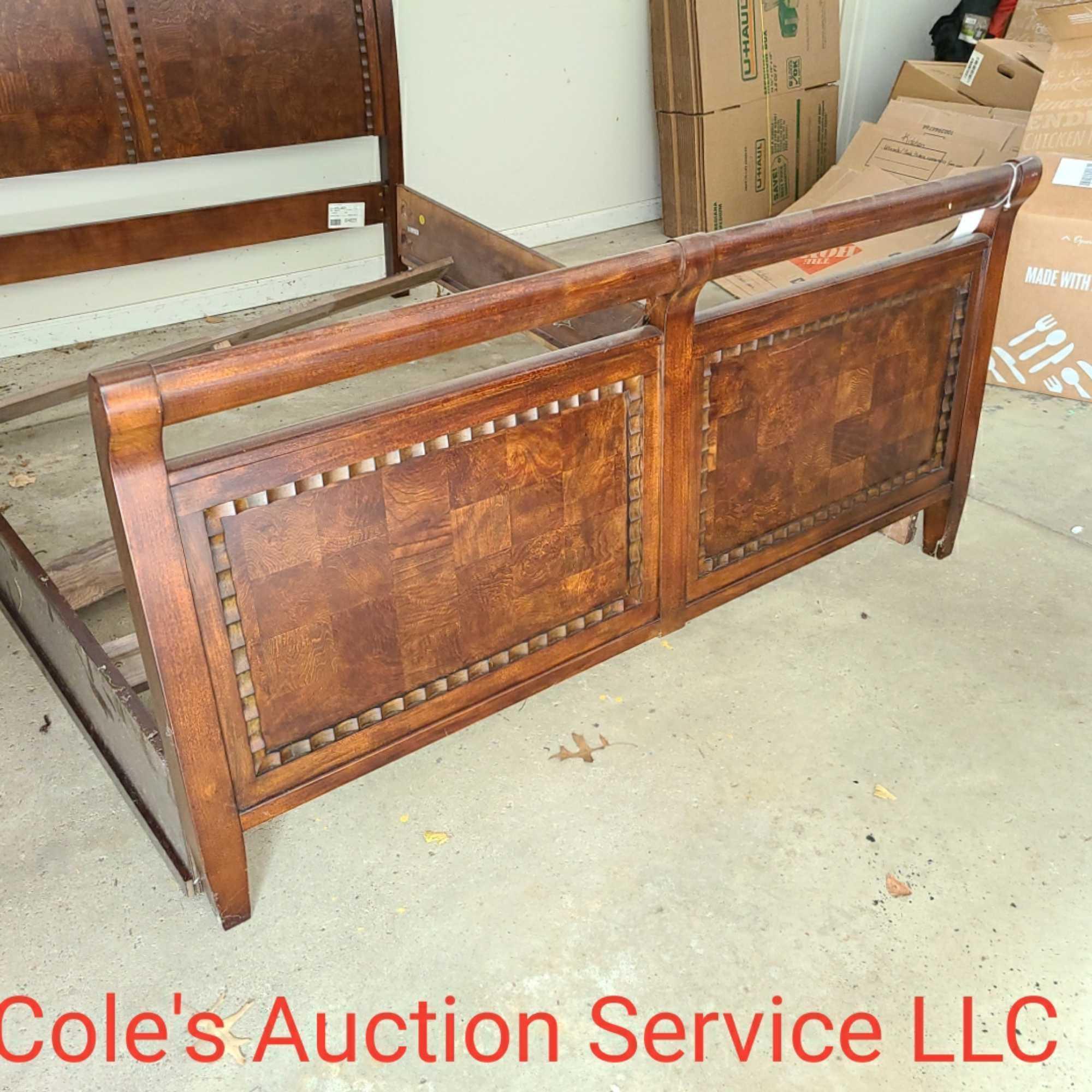 Queen-size sleigh bed in good condition. See photos for details.