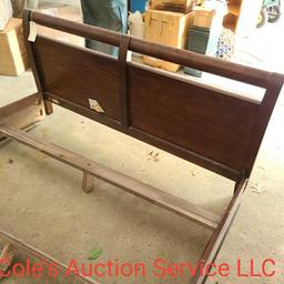 Queen-size sleigh bed in good condition. See photos for details.