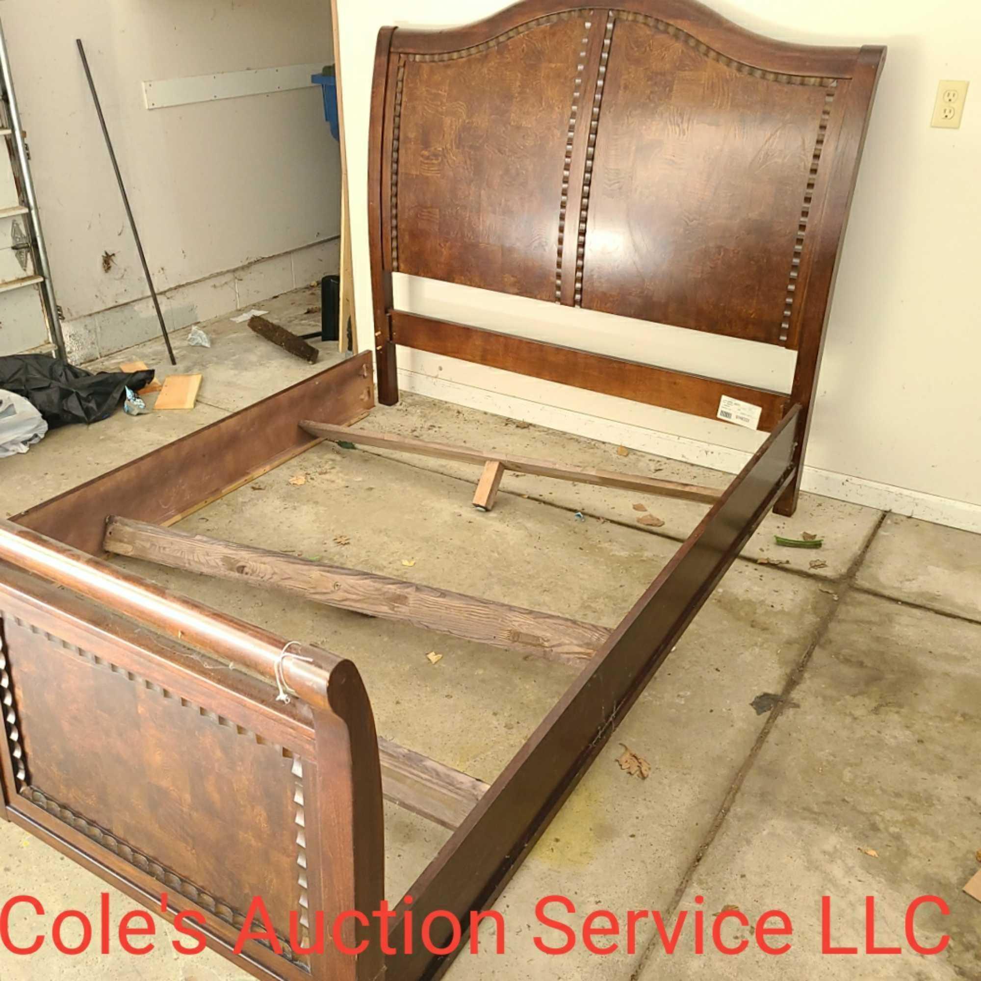 Queen-size sleigh bed in good condition. See photos for details.