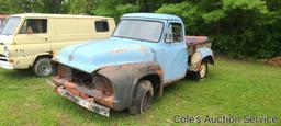 Vintage Ford truck in need of total restoration or a great parts vehicle. No title.