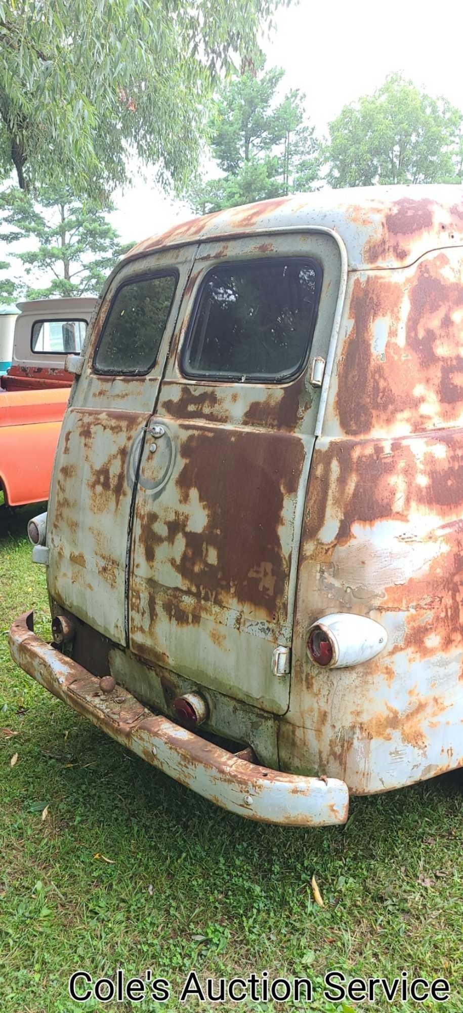 1956 Dodge sedan delivery truck. Solid rolling chassis restoration project from California with