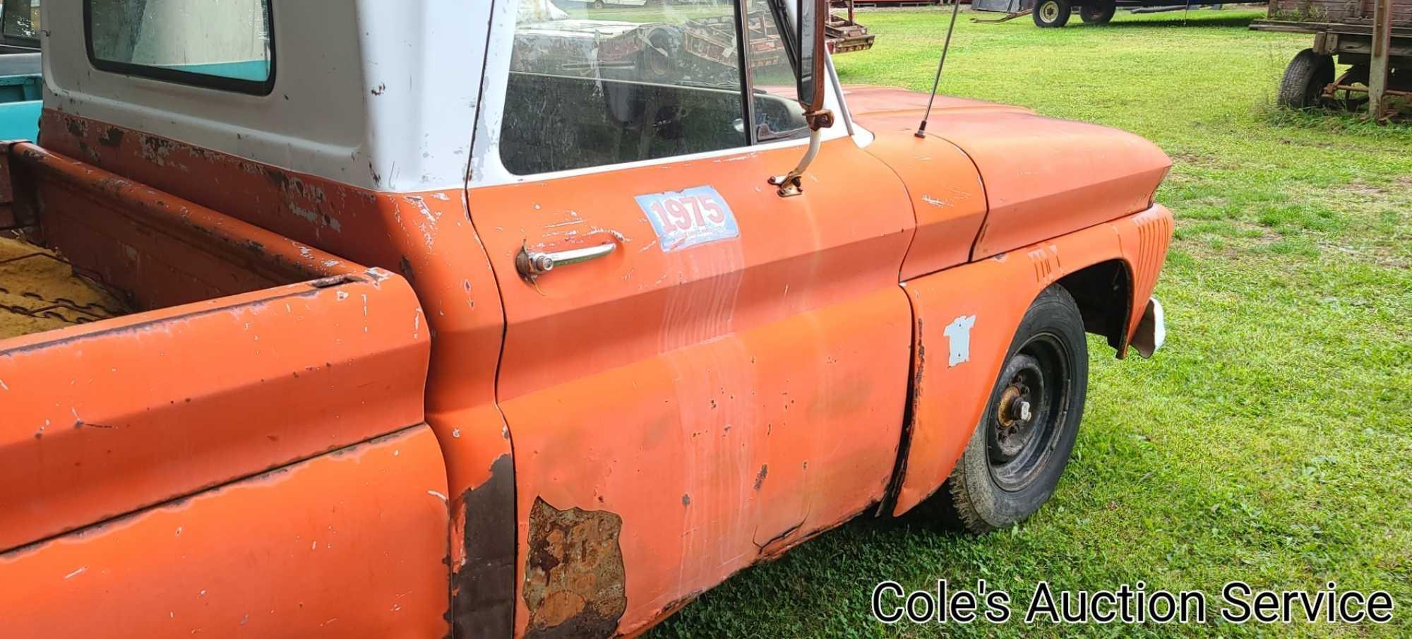 1963 Chevrolet C-10 pickup truck. Good solid restoration project. Odometer shows 87,000 mi. Odometer