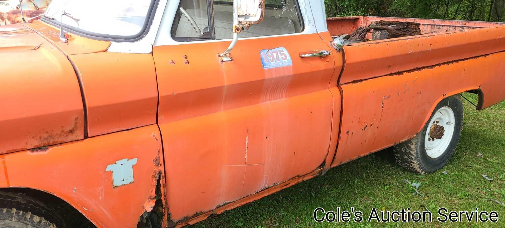 1963 Chevrolet C-10 pickup truck. Good solid restoration project. Odometer shows 87,000 mi. Odometer