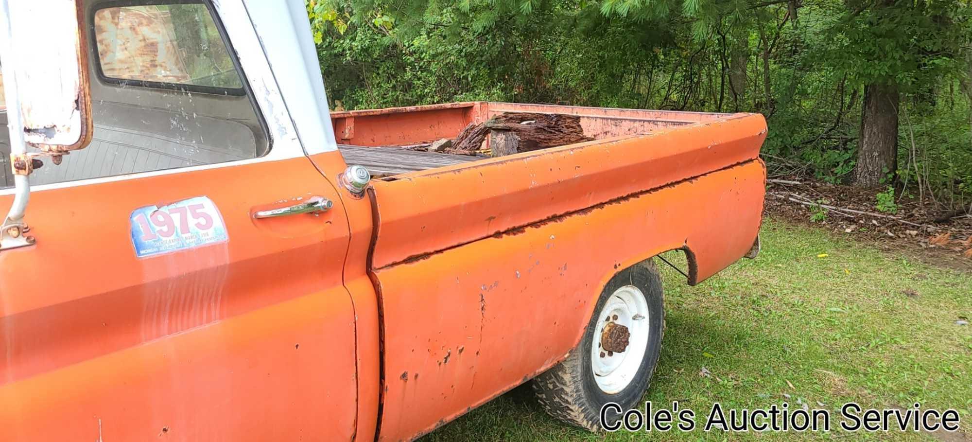 1963 Chevrolet C-10 pickup truck. Good solid restoration project. Odometer shows 87,000 mi. Odometer