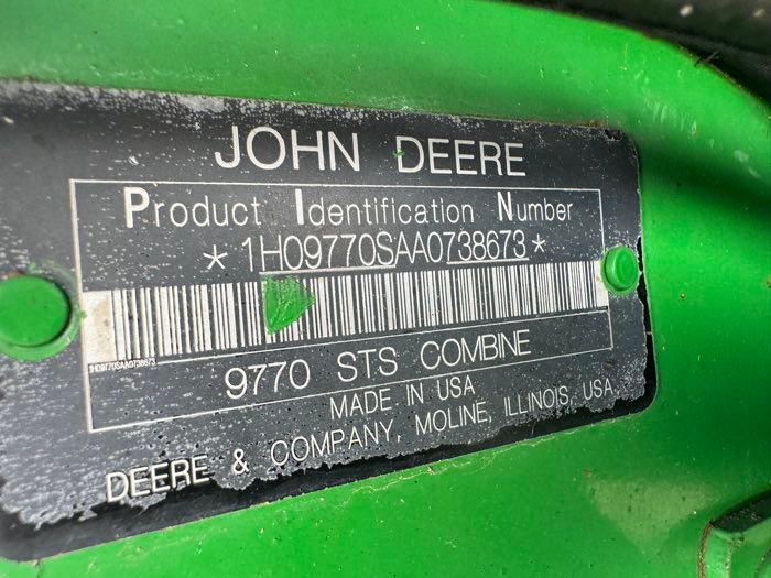 2010 JD 9770 #1H09770SAA0738673