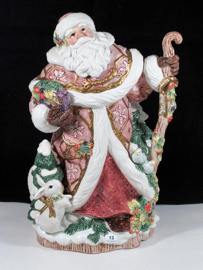 15" Fitz & Floyd Classics Santa Vase