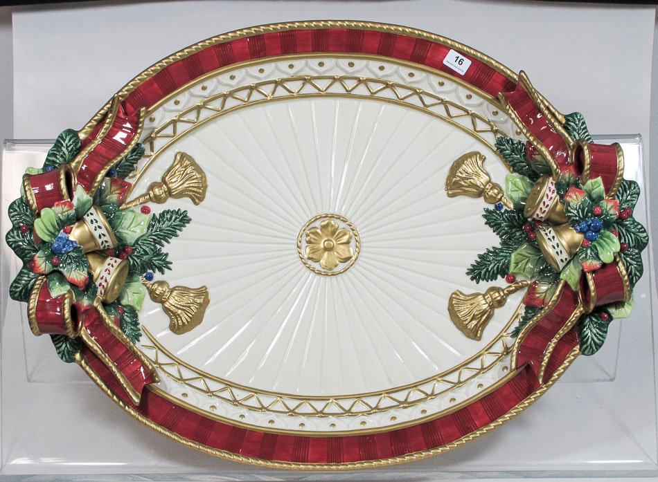 18" Fitz & Floyd Christmas Platter