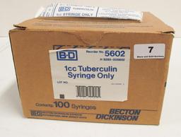 Box of 95 1cc Single Use Syringes