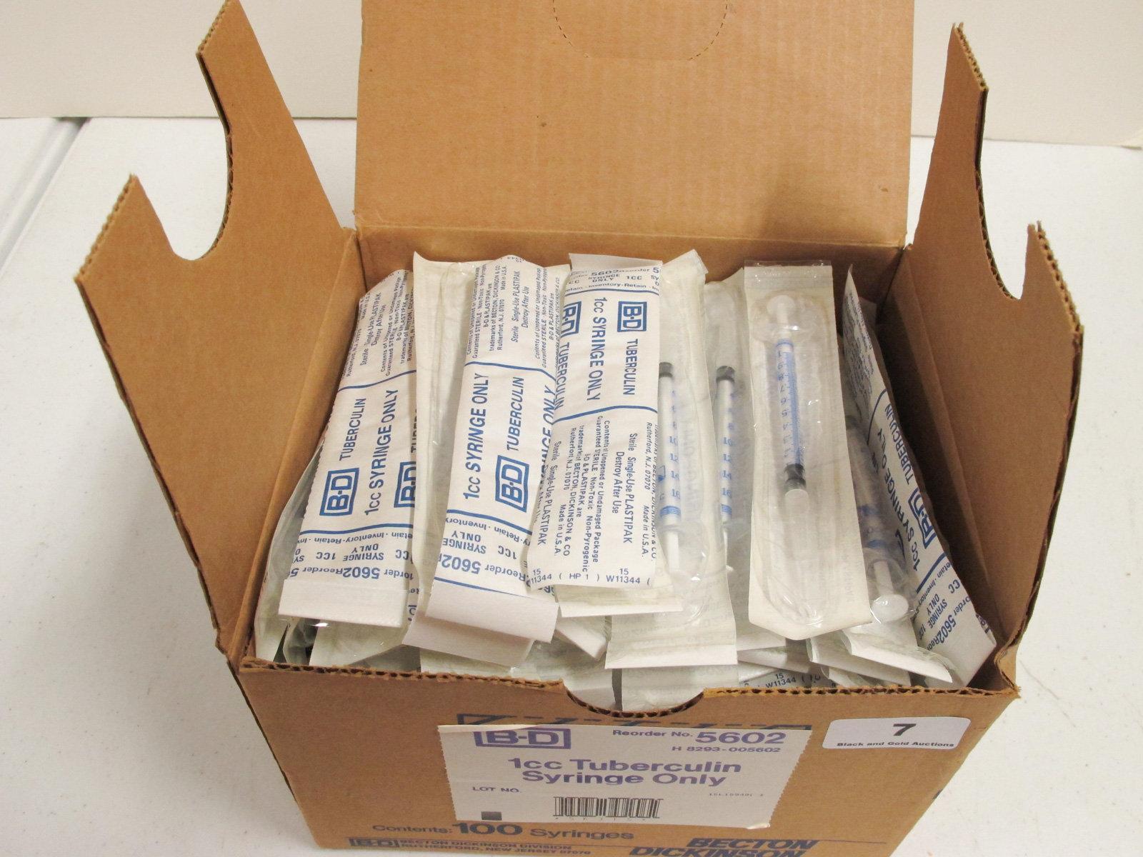 Box of 95 1cc Single Use Syringes