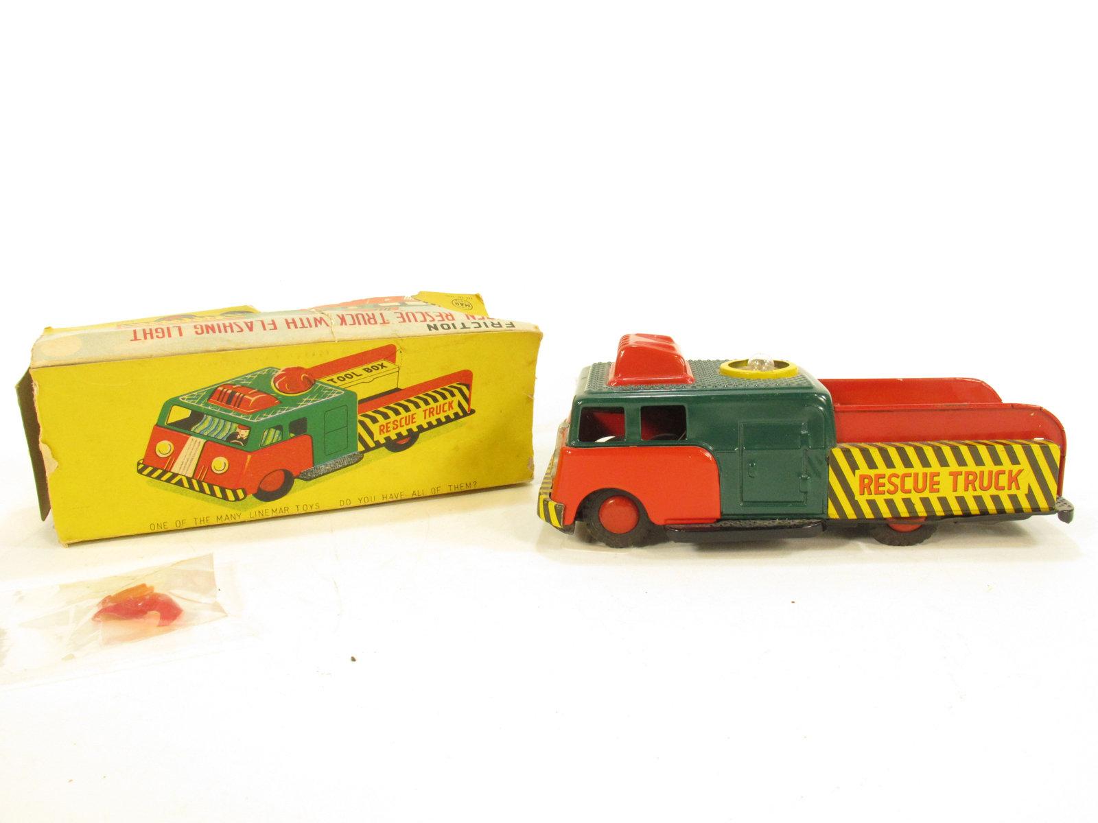 Lineman Toys Tin Litho Rescue Truck