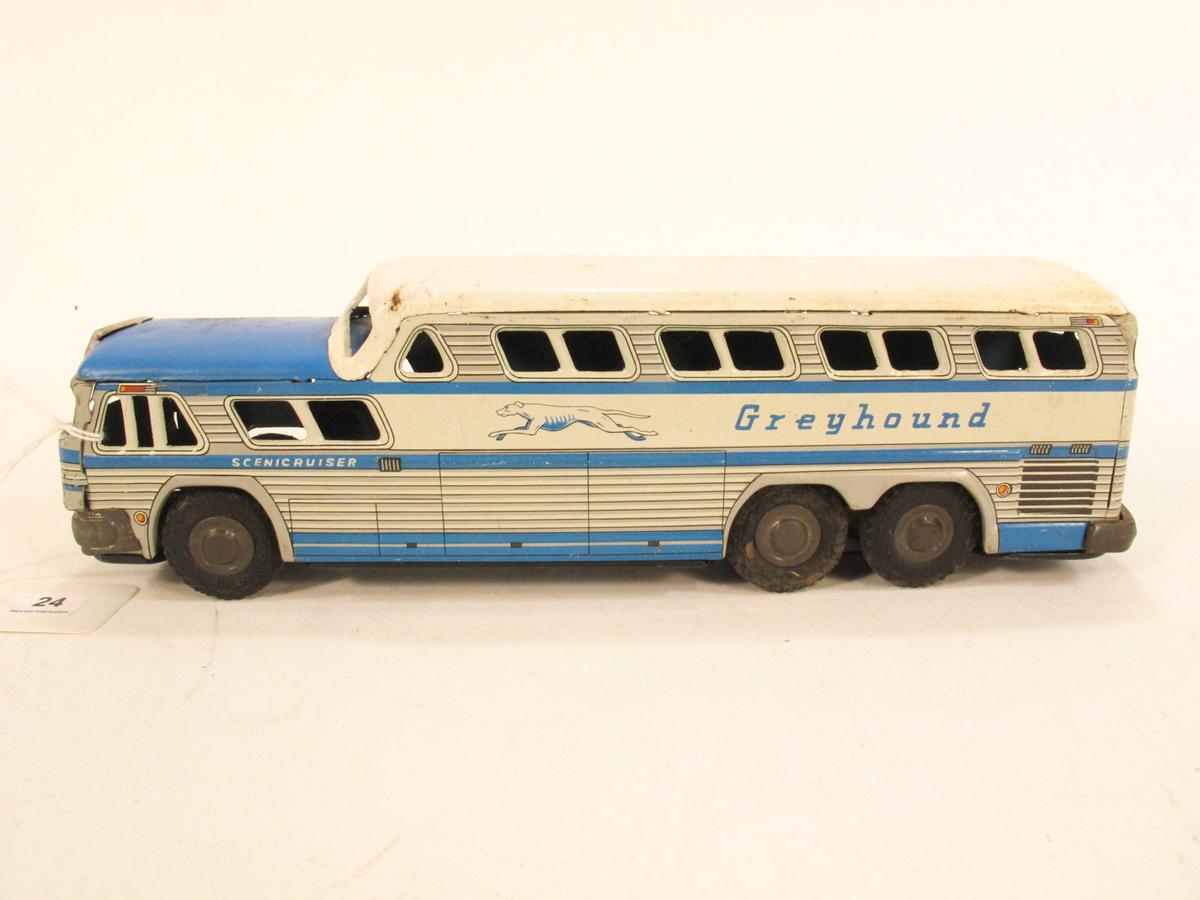 Japanese Tin Litho Greyhound Bus