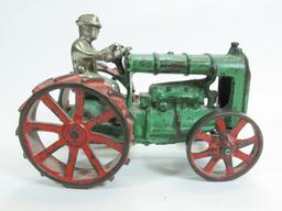 6" Arcade Cast Iron Tractor with Driver