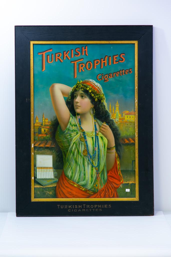 Framed Turkish Trophies Cigarettes ad