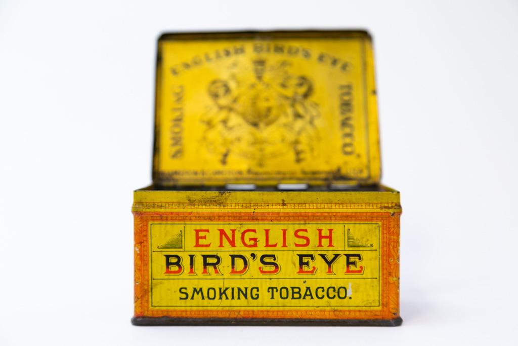 English Bird's Eye tobacco tin