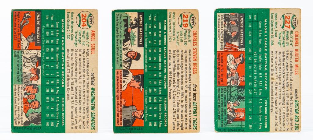 1954 Topps (7 card lot)