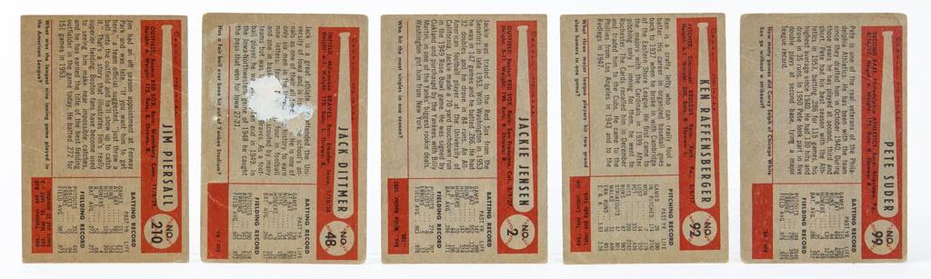 1954 Bowman (5-card lot)