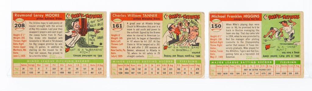 1955 Topps lot (13 cards)
