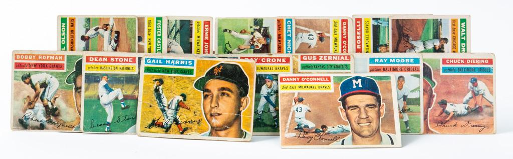 1956 Topps lot (17 cards)