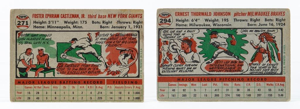 1956 Topps lot (17 cards)