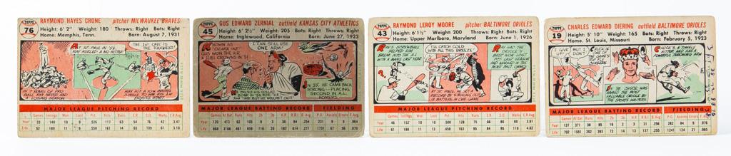 1956 Topps lot (17 cards)