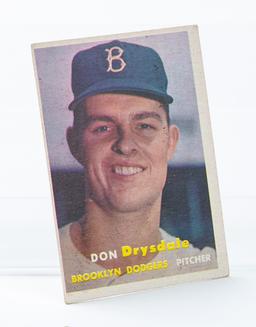 1957 Topps #18 Don Drysdale (HOF) Rookie Card (RC)