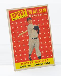 1958 Topps #487 Mickey Mantle All-Star card