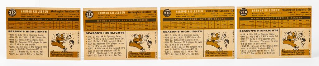 1960 Topps #210 Killebrew (HOF)-4, nicer condition