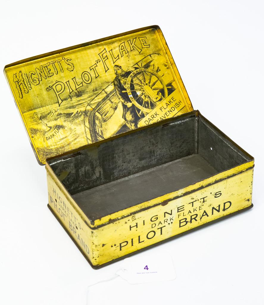 Hignett's "Pilot Flake tobacco tin