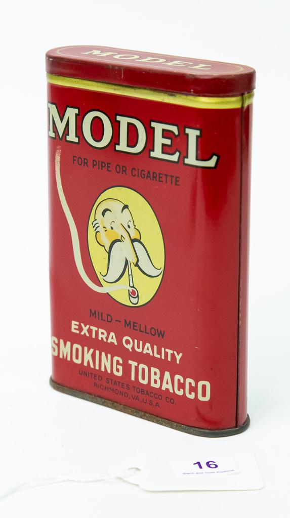 Model smoking tobacco pocket tin