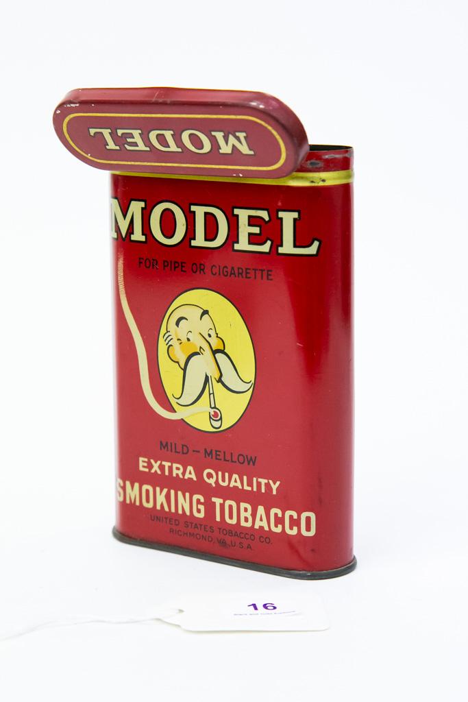 Model smoking tobacco pocket tin