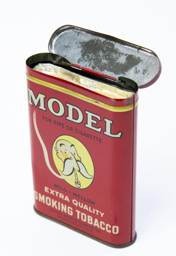 Model smoking tobacco pocket tin