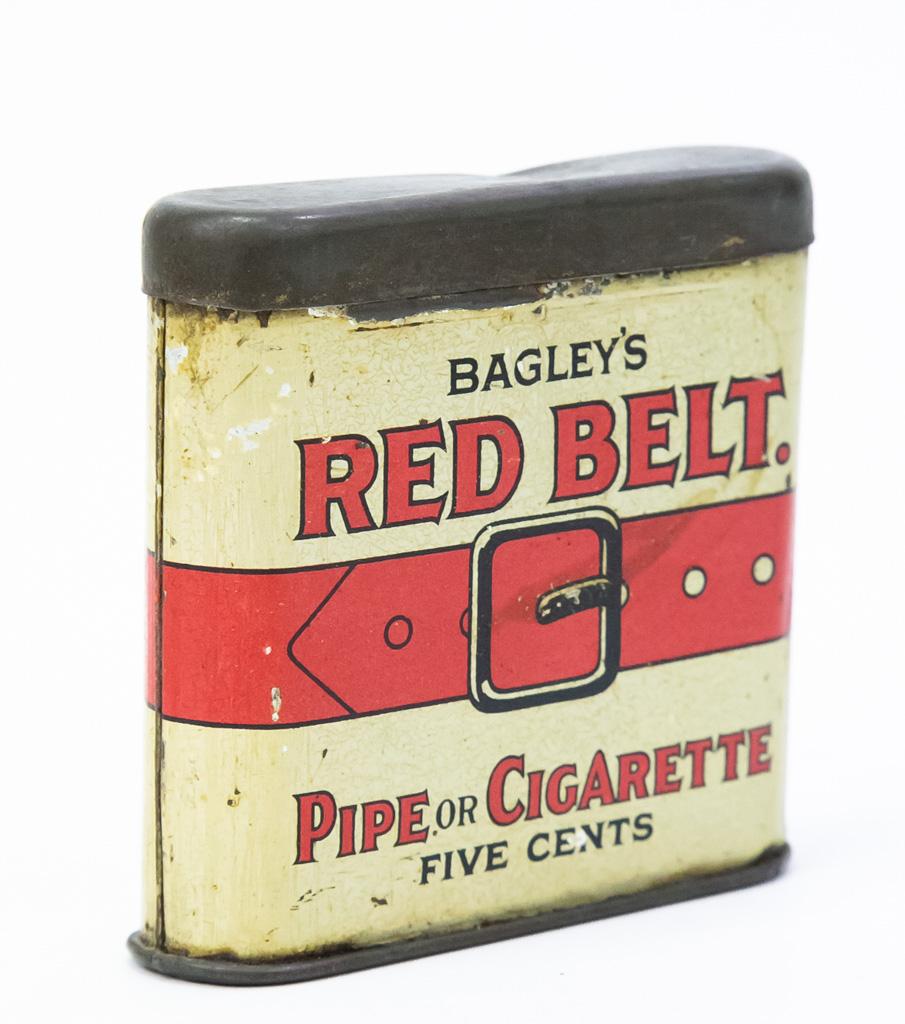 Badley"s Red Belt pocket tobacco tin