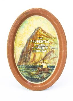 Oval Prudential advertising tip tray
