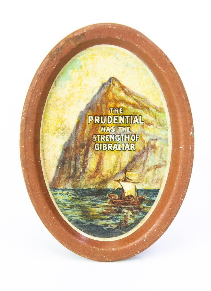 Oval Prudential advertising tip tray