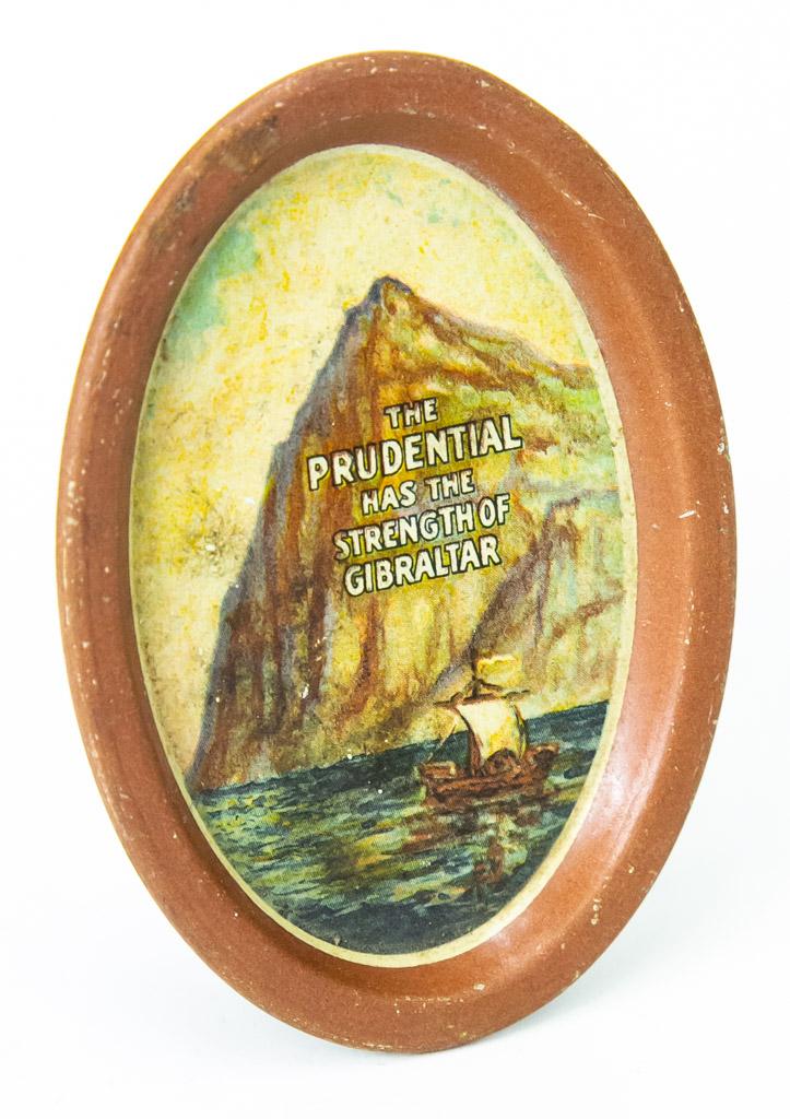 Oval Prudential advertising tip tray