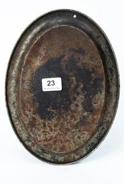 Oval Coca-Cola advertising tip tray