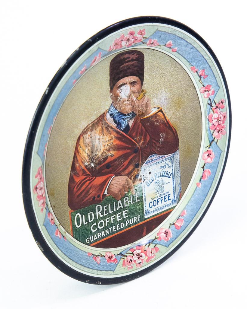 Old Reliable Coffee round tip tray