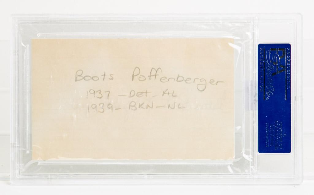 Boots Poffenberger Auto Index Card, PSA/DNA