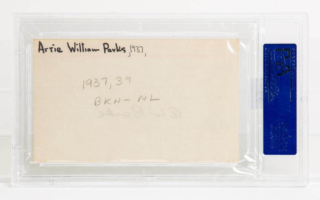 A.W. Parks Autographed Index Card, PSA/DNA