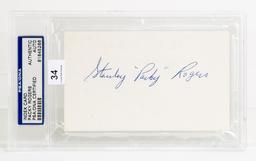 Packy Rogers Autographed Index Card, PSA/DNA