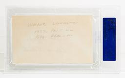 Wayne Lamaster Autographed Index Card, PSA/DNA