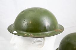 Lot of Two Small Metal Doughboy Helmets