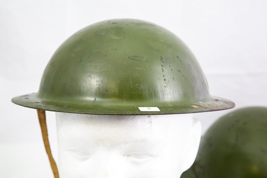 Lot of Two Small Metal Doughboy Helmets