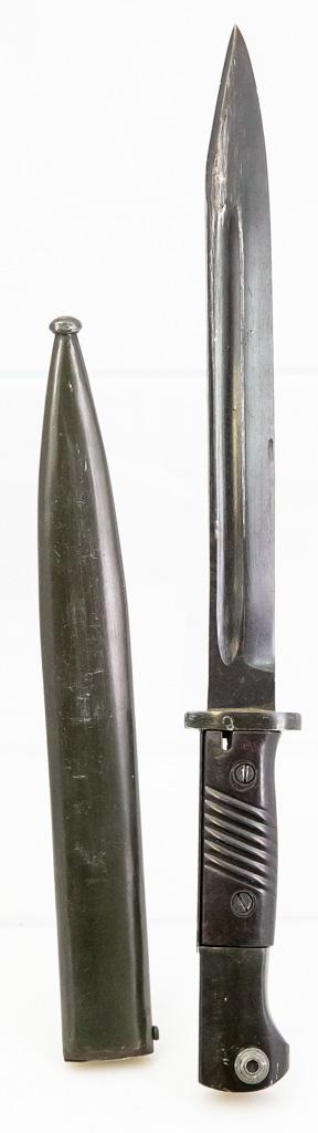 Unmarked 10 Inch Bayonet with Scabbard